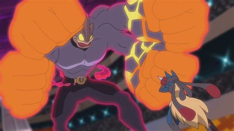 ash lucario mega evolution|Gigantamax Machamp vs Mega.